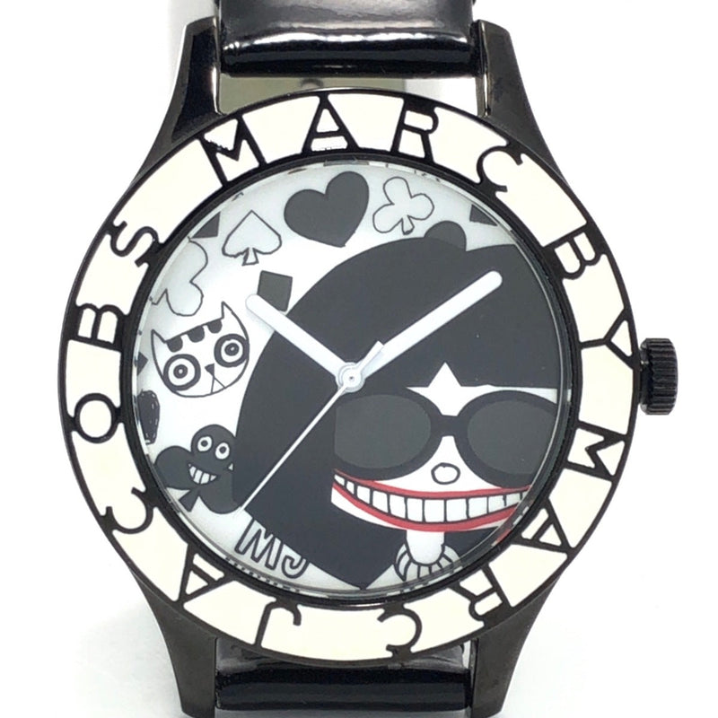 Marc Jacobs White & Black Dial Black Leather Strap Watch for Women - MBM1148 Buy Now By Marc Jacobs