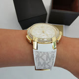 Michael Kors Sydney Quartz White Dial White Leather Strap Watch For Women - MK7221 Buy Now By Michael Kors