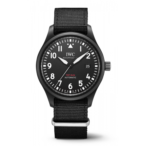 IWC Pilot Watch Chronograph Top Gun Edition Black Dial Black Nylon Strap Watch for Men - IW326901 Buy Now By IWC