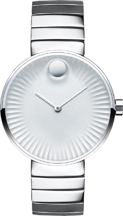 Movado Edge Silver Dial Silver Steel Strap Watch for Women - 3680012