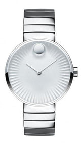 Shop Movado Edge Silver Dial Silver Steel Strap Watch for Women - 3680012 in USA