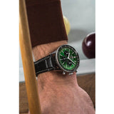 Shop Breitling Navitimer B01 Chronograph 46 Green Dial Black Leather Strap Watch for Men - AB0137241L1P1 in USA