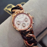Michael Kors Runway Rose Gold Dial Two Tone Steel Strap Watch for Women - MK4269 Buy Now By Michael Kors