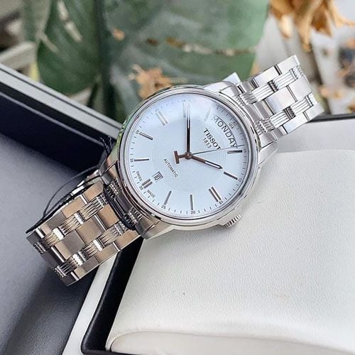 Tissot T Classic Automatic III Day Date White Dial Silver Steel Strap Watch for Men - T065.930.11.031.00 Buy Now By Tissot