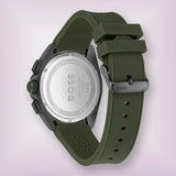 Hugo Boss Volane Chronograph Grey Dial Green Rubber Strap Watch For Men - 1513952 Buy Now By Hugo Boss