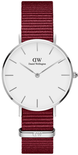 Daniel Wellington Roselyn 3A Petite White Dial Ruby Red NATO Strap Watch For Women - DW00100292 Buy Now By Daniel Wellington