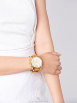 Michael Kors Lexington Chronograph Gold Dial Brown Leather Strap Watch For Men - MK8447 Buy Now By Michael Kors