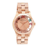 Marc Jacobs Henry Skeleton Rose Gold Dial Rose Gold Steel Strap Watch for Women - MBM3264 Buy Now By Marc Jacobs
