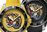 Shop Gucci Dive Tiger Black Dial Black Rubber Strap Watch For Men - YA136318 in USA