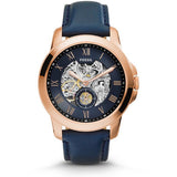 Fossil Grant Automatic Blue Dial Blue Leather Strap Watch for Men - ME3029 Buy Now By Fossil
