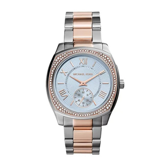Michael Kors Bryn Quartz Blue Dial Two Tone Steel Strap Watch For Women - MK6136