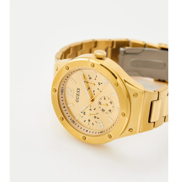 Shop Guess Scope Gold Dial Gold Steel Strap Watch for Men - GW0454G2 in USA
