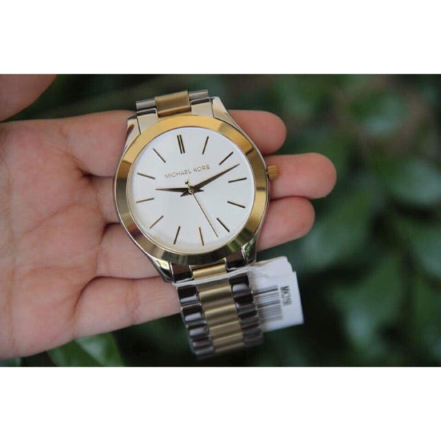 Michael Kors Runway White Dial Two Tone Stainless Steel Strp Watch for Women - MK3204A Buy Now By Michael Kors