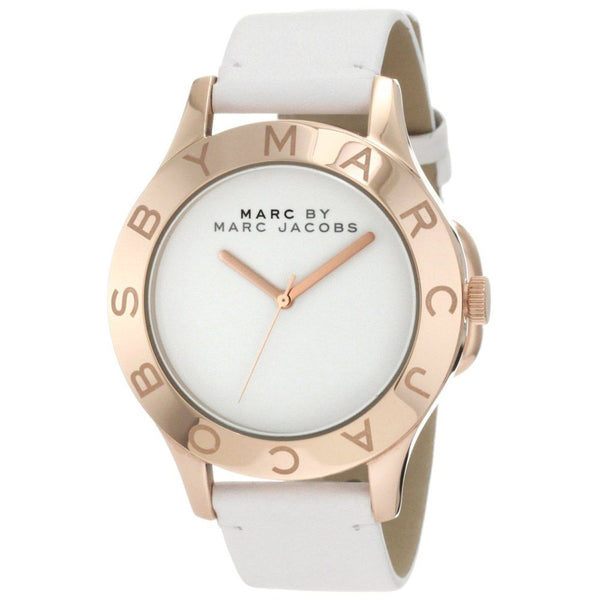 Shop Marc Jacobs Blade White Dial White Leather Strap Watch for Women - MBM1201 in USA