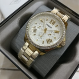 Fossil Cecile Chronograph Gold Dial Gold Steel Strap Watch for Women - AM4482 Buy Now By Fossil