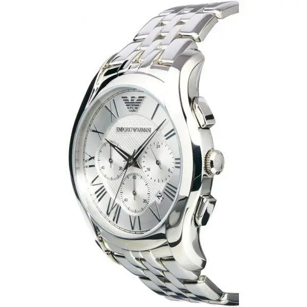 Emporio Armani Velente Chronograph Quartz Silver Dial Silver Steel Strap Watch For Men - AR1702 Buy Now By Emporio Armani