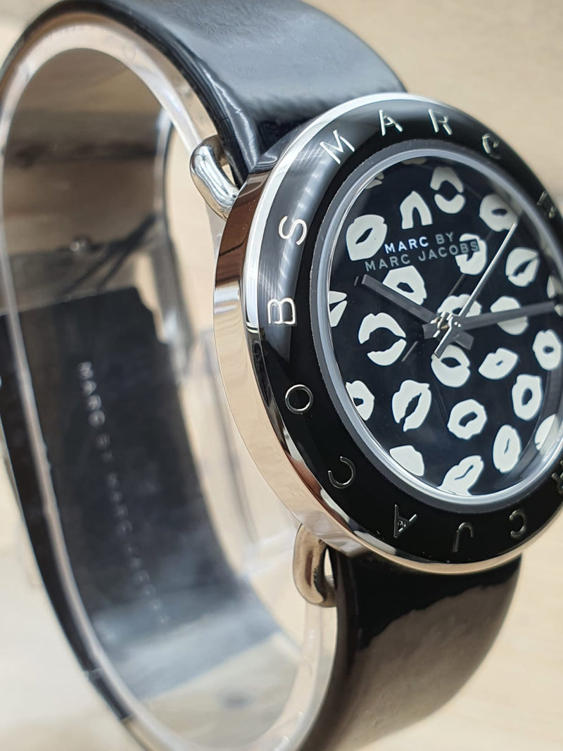 Marc Jacobs Amy Black Dial Black Leather Strap Watch for Women - MBM1163 Buy Now By Marc Jacobs