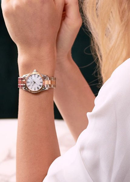 Tissot T Wave Lady White Mother of Pearl Dial Two Tone Steel Strap Watch For Women - T112. 210. 22. 113. 00 Buy Now By Tissot