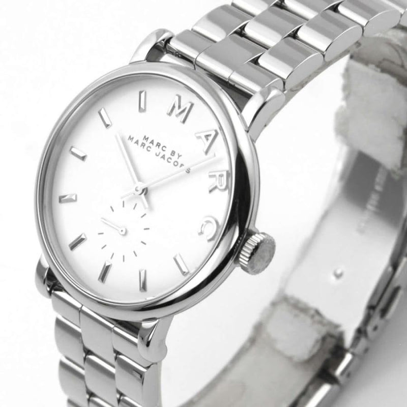 Marc Jacobs Baker White Dial Silver Steel Strap Watch for Women - MBM3242 Buy Now By Marc Jacobs