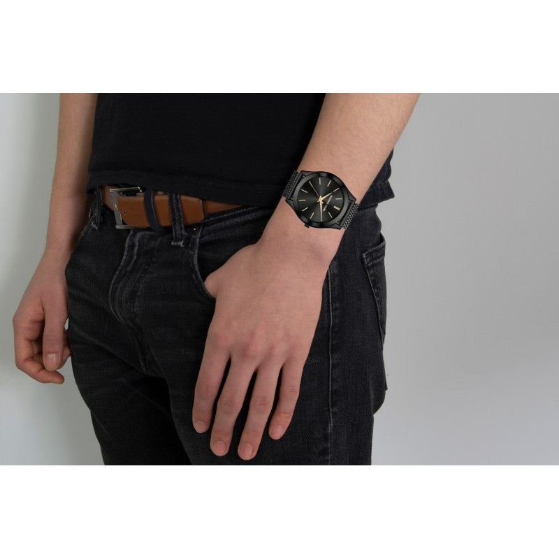 Michael Kors Slim Runway Black Dial Black Mesh Strap Watch for Women - MK8607 Buy Now By Michael Kors