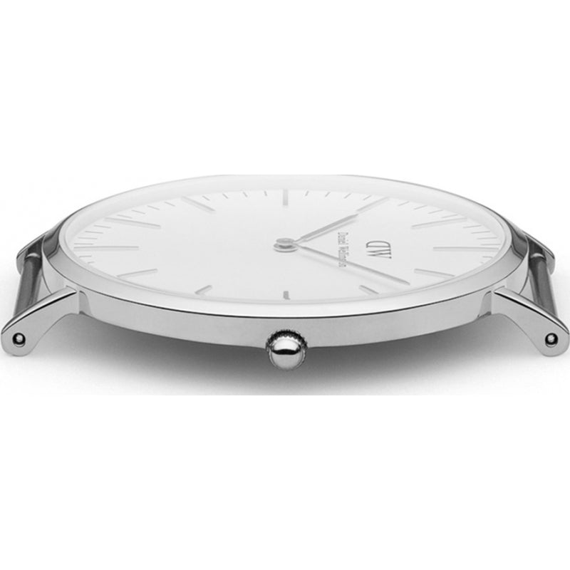Daniel Wellington Classic Sheffield White Dial Black Leather Strap Watch For Men - DW00100020 Buy Now By Daniel Wellington