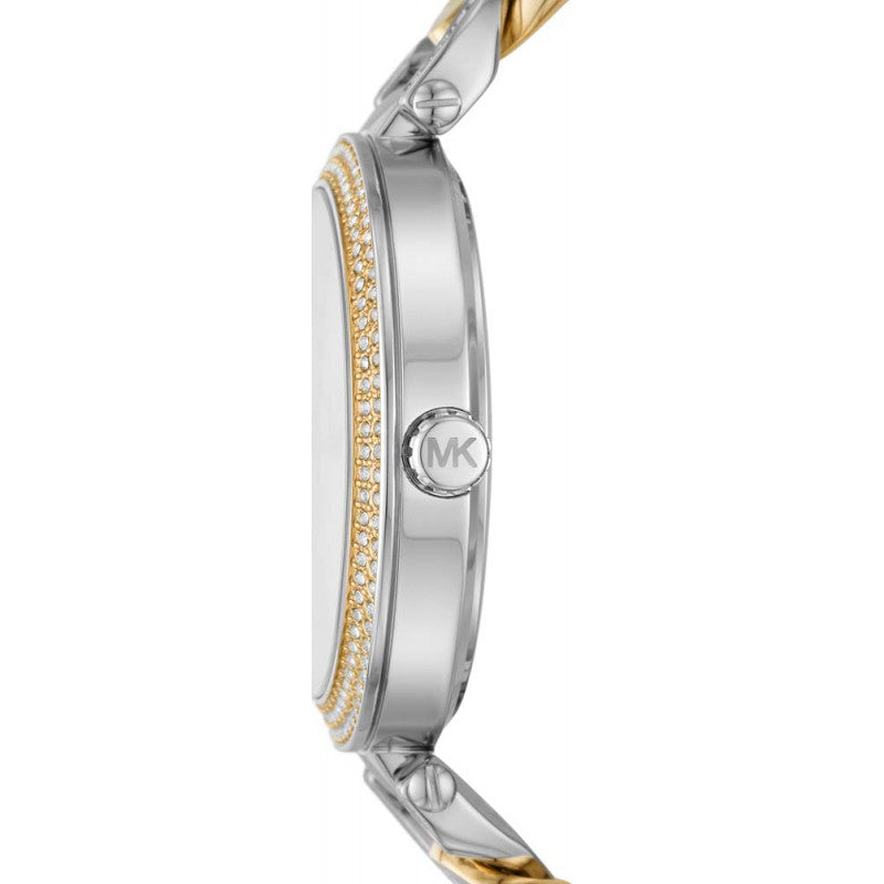 Shop Michael Kors Catelyn Quartz Silver Dial Two Tone Steel Strap Watch For Women - MK4634 in USA