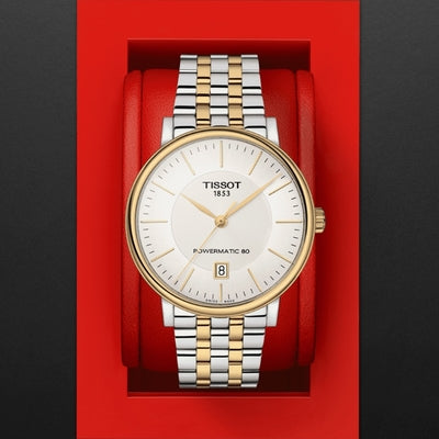 Tissot Carson Premium Powermatic 80 White Dial Two Tone Steel Strap Watch For Men - T122.407.22.031.00 Buy Now By Tissot