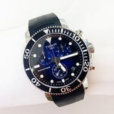 Tissot Seastar 1000 Chronograph Blue Dial Black Rubber Strap Watch For Men - T120.417.17.041.00