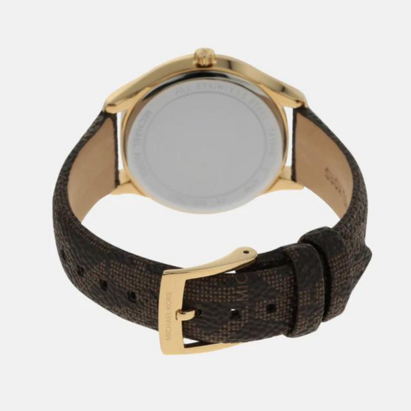 Michael Kors Jaycie Three Hand Gold Dial Brown Leather Strap Watch for Women - MK2862 Buy Now By Michael Kors
