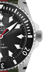 Gucci Dive Automatic Black Dial Two Tone Rubber Strap Watch for Men - YA136349 Buy Now By Gucci