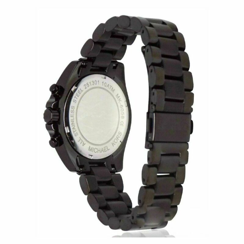 Michael Kors Bradshaw Chronograph Black Dial Black Steel Strap Watch For Women - MK6058 Buy Now By Michael Kors