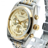 Emporio Armani Classic Chronograph White Dial Two Tone Steel Strap Watch For Men - AR0396 Buy Now By Emporio Armani