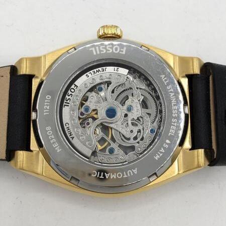Fossil Everett Automatic Skeleton Black Dial Black Leather Strap Watch for Men - ME3208 Buy Now By Fossil