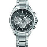 Hugo Boss Driver Chronograph Black Dial Silver Steel Strap Watch for Men - 1512883