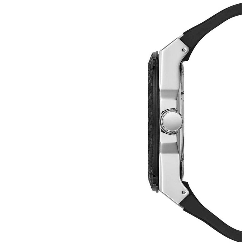 Guess Legacy White Dial Black Rubber Strap Watch For Men - W1049G3 Buy Now By Guess