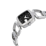 Shop Gucci G Gucci Black Dial Silver Steel Strap Watch For Women - YA125510 in USA