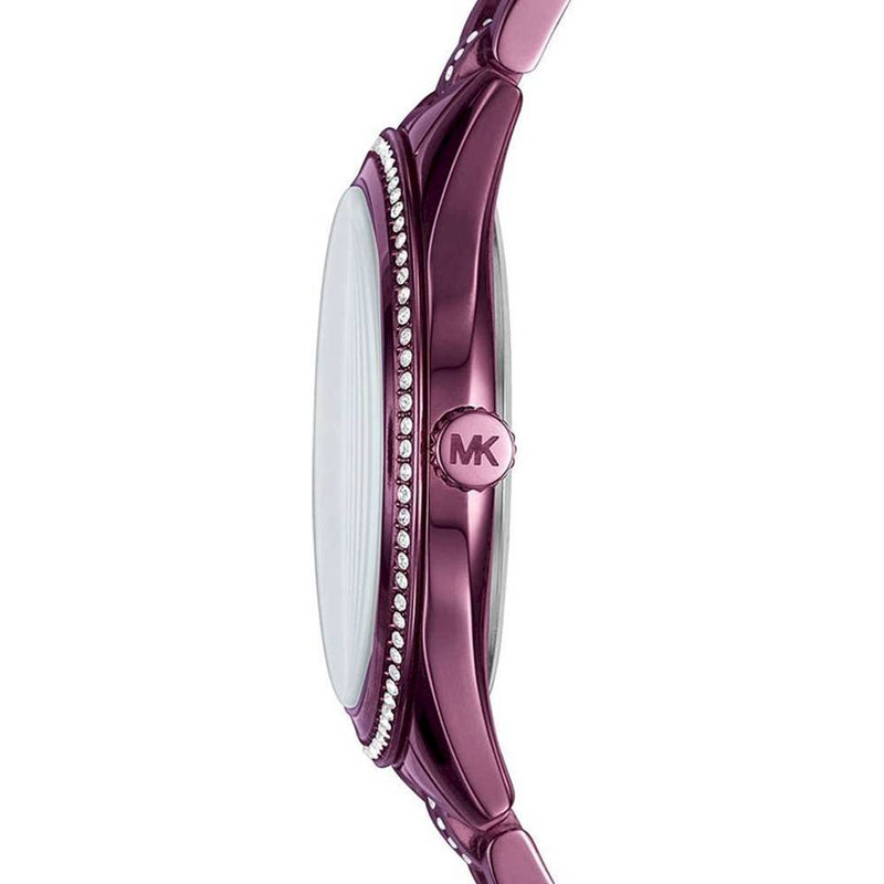 Michael Kors Lauryn Black Dial Purple Steel Strap Watch for Women - MK3724 Buy Now By Michael Kors