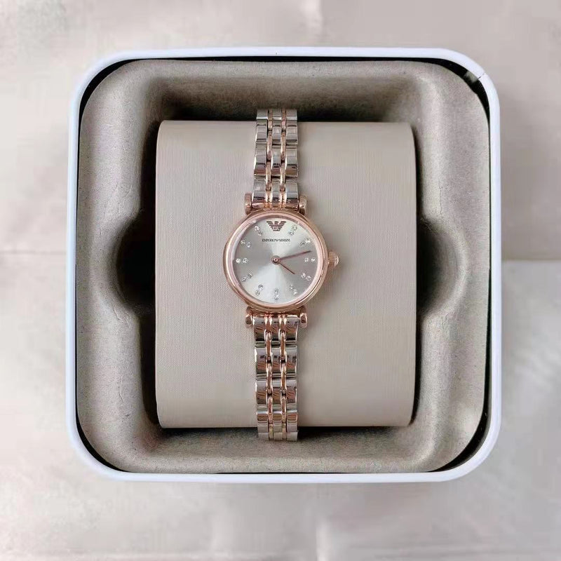 Emporio Armani Gianni T Bar Grey Dial Two Tone Steel Strap Watch For Women - AR1841 Buy Now By Emporio Armani