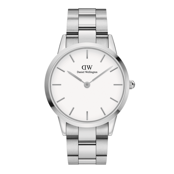 Daniel Wellington Iconic Link White Dial Silver Steel Strap Watch For Women - DW00100207 Buy Now By Daniel Wellington