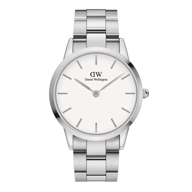 Daniel Wellington Iconic Link White Dial Silver Steel Strap Watch For Women - DW00100205 Buy Now By Daniel Wellington