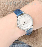 Michael Kors Cinthia Mother of Pearl Dial Blue Leather Strap Watch for Women - MK2661 Buy Now By Michael Kors