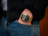 Hugo Boss Admiral Chronograph Black Dial Gold Mesh Bracelet Watch for Men - 1513906 Buy Now By Hugo Boss
