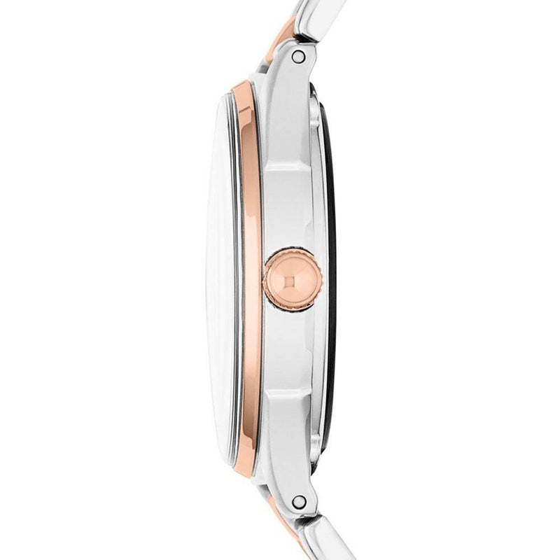 Marc Jacobs Tether Transparent White Dial Two Tone Steel Strap Watch for Women - MBM3436 Buy Now By Marc Jacobs