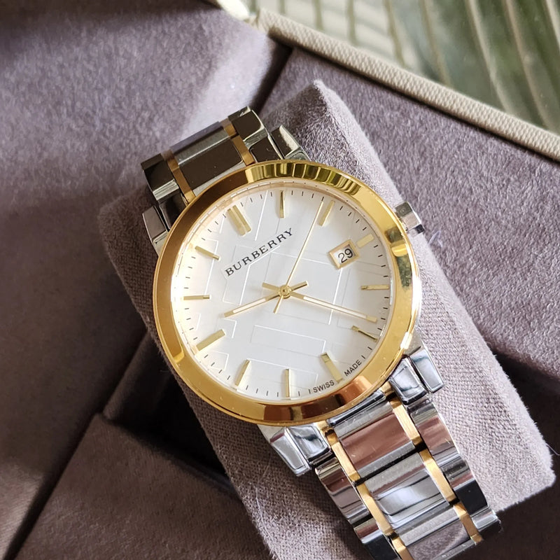 Burberry The City White Dial Two Tone Steel Strap Watch for Women - BU9115 Buy Now By Burberry