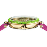 Versace Palazzo Empire Green Dial Pink Leather Strap Watch for Women - VCO150017 Buy Now By Versace
