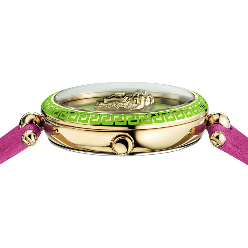 Versace Palazzo Empire Green Dial Pink Leather Strap Watch for Women - VCO150017 Buy Now By Versace
