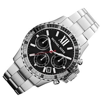 Michael Kors Everest Chronograph Black Dial Silver Steel Strap Watch For Women - MK5753 Buy Now By Michael Kors