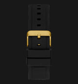 Guess Matrix Multifunction Gold Dial Black Rubber Strap Watch For Men - GW0423G2 Buy Now By Guess