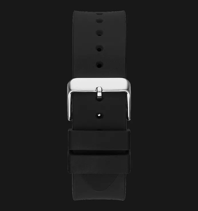 Guess Baguette Crystals Black Dial Black Silicone Strap Watch For Men - GW0208G1 Buy Now By Guess