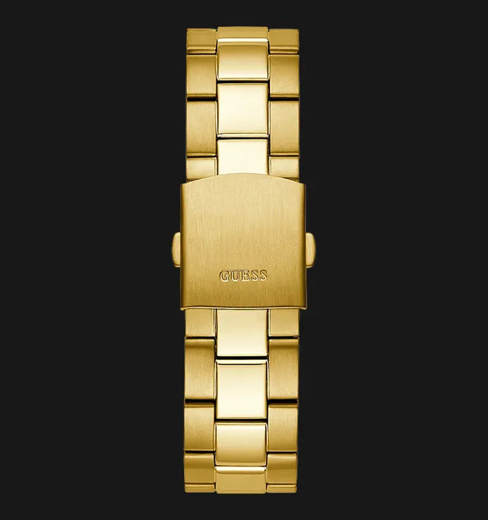Guess Axle Multifunction Black Dial Gold Steel Strap Watch For Men - GW0488G2 Buy Now By Guess